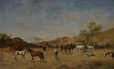 An Arabian Camp by Eugène  Fromentin